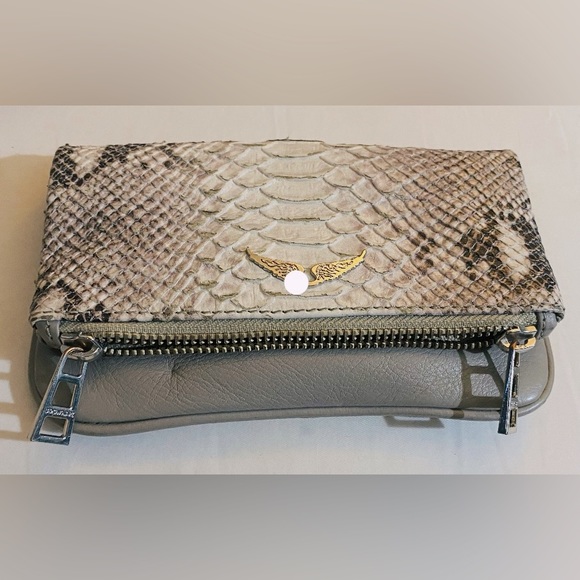 Zadig & Voltaire Natural Rock Savage Nano Snake-embossed Leather Cross-body Bag - Picture 3 of 7